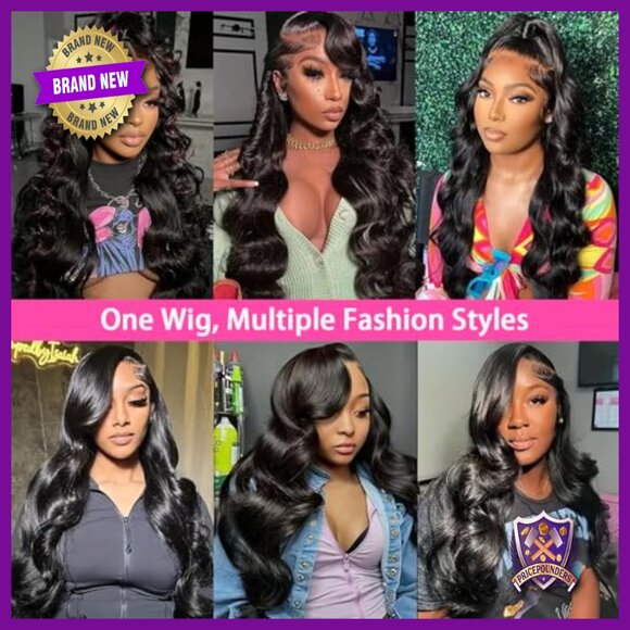 26 Inch 250 Density HD Lace Front Wig Human Hair Body Wave Pre Plucked main image 5
